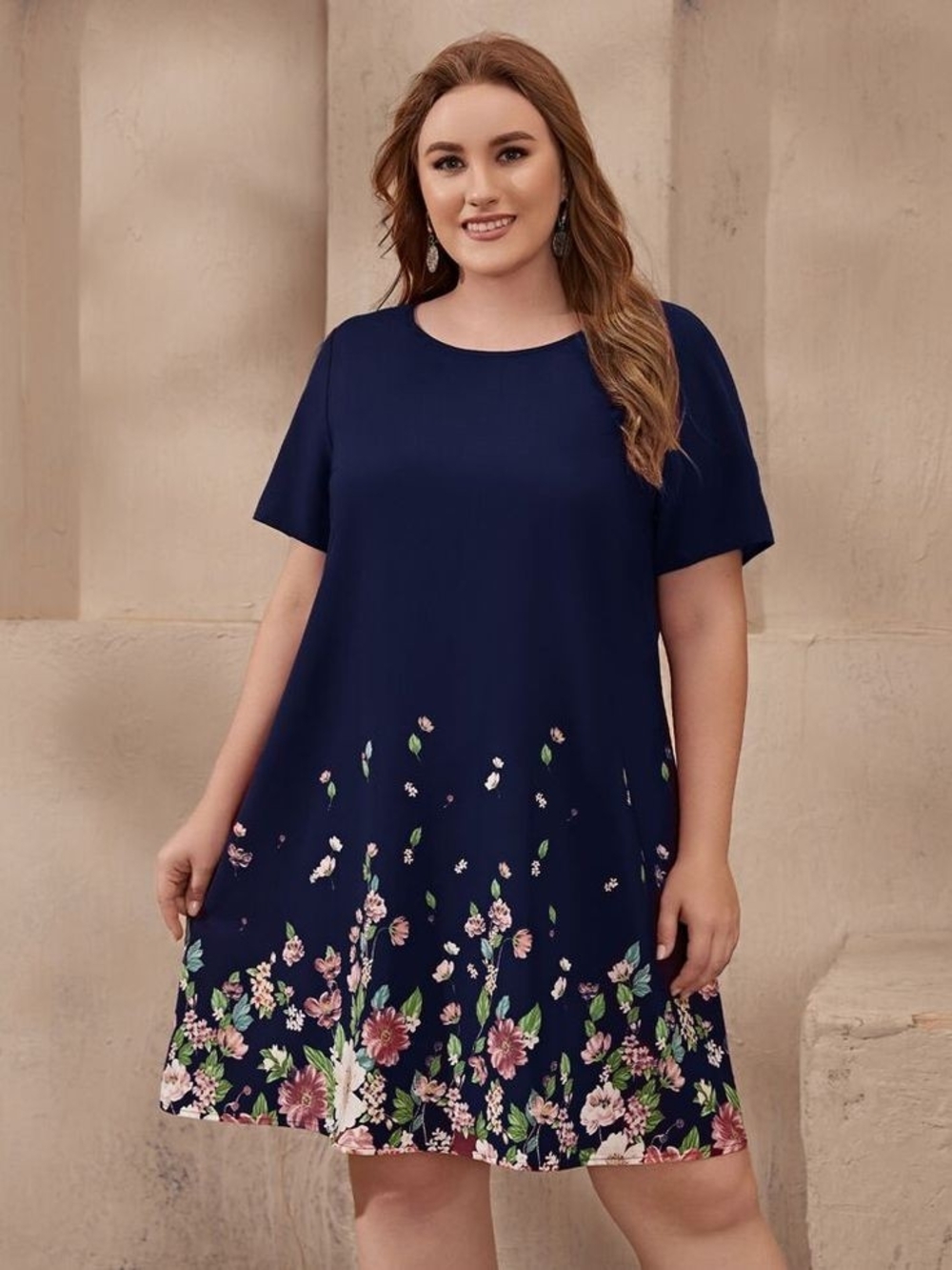 Emory Rose Women’s Navy Floral Swing Dress